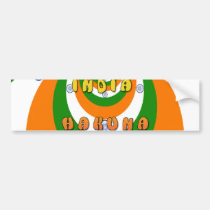 Snyggt Indien National Flagga Färg Hakuna Matata Bildekal