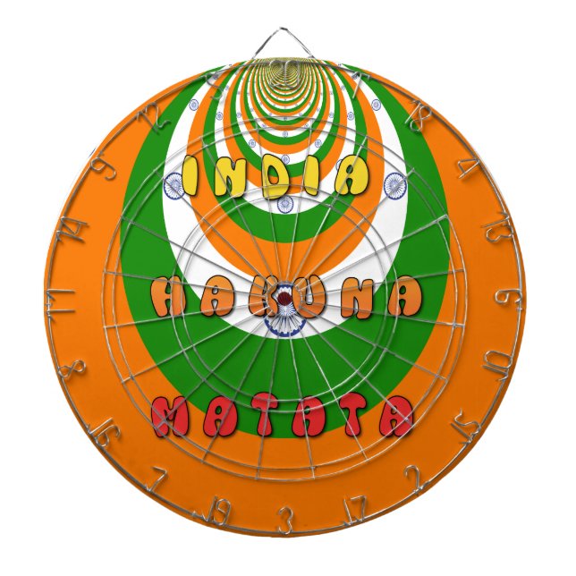 Snyggt Indien National Flagga Färg Hakuna Matata Piltavla (Framsidan)