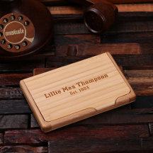 Snyggt Innehavare av graverat Bamboo-visitkort