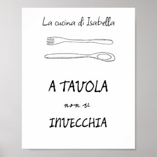 Snyggt italian köksgaffelnos poster