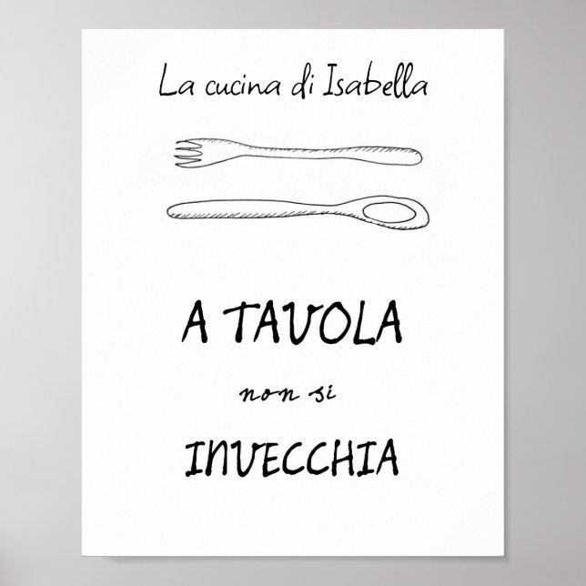 Snyggt italian köksgaffelnos poster (Framsidan)
