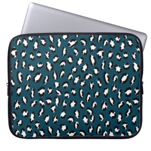 Snyggt jaguar skin sömlös mönster, djurkonst. laptop fodral