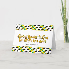 Snyggt JAMAICA Ge Tack THANKSGIVING Helgkort
