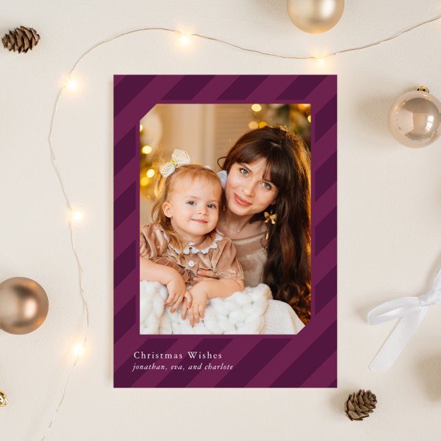 Snyggt Jul Rand - endast Elegant Foto Julkort (Skapare uppladdad)