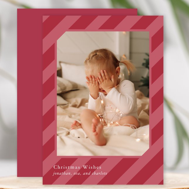 Snyggt Jul Rand Photo Julkort (Skapare uppladdad)