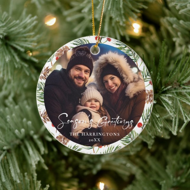 Snyggt Julfamilj - foto Ornament (Träd)