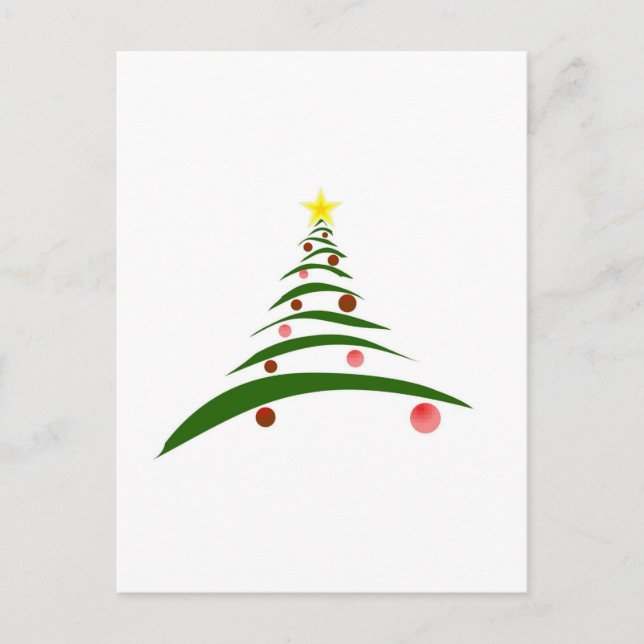 Snyggt Julgran Helg Vykort (Framsida)