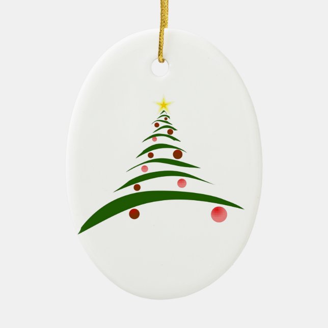 Snyggt Julgran Julgransprydnad Keramik (Framsidan)