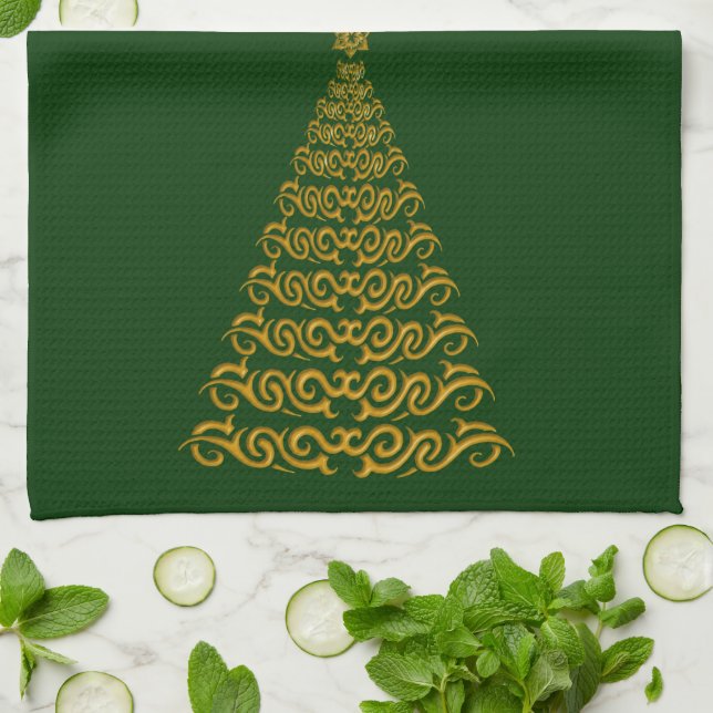 Snyggt Julgran Kitchen Towel Kökshandduk (Vikta)