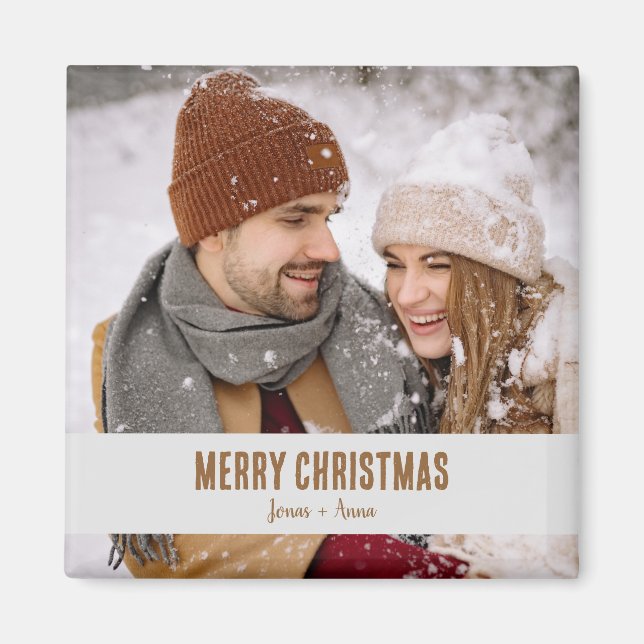 Snyggt julklappar minnesbildknappar magnet (Framsidan)