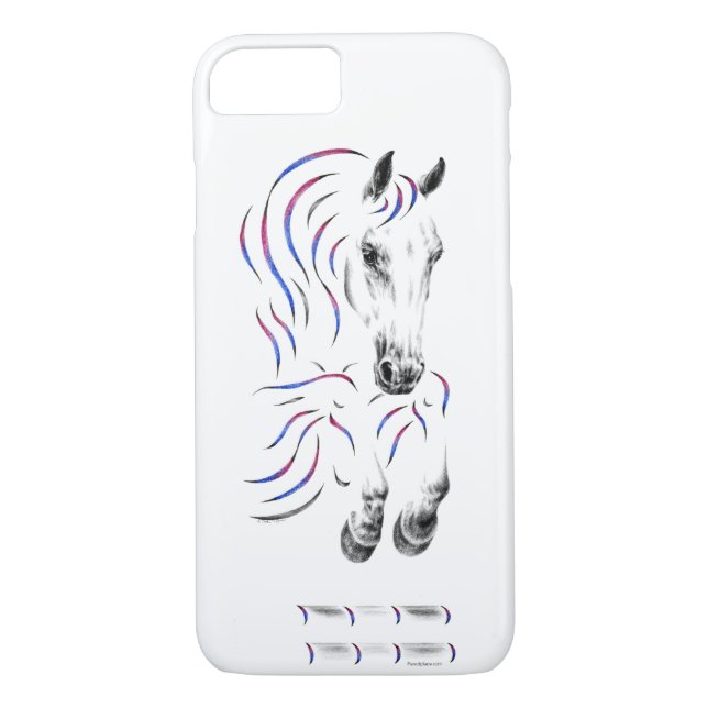 Snyggt Jumping Jumper Horse Case-Mate iPhone Skal (Baksida)