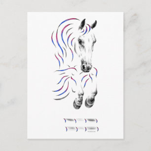 Snyggt Jumping Jumper Horse Vykort