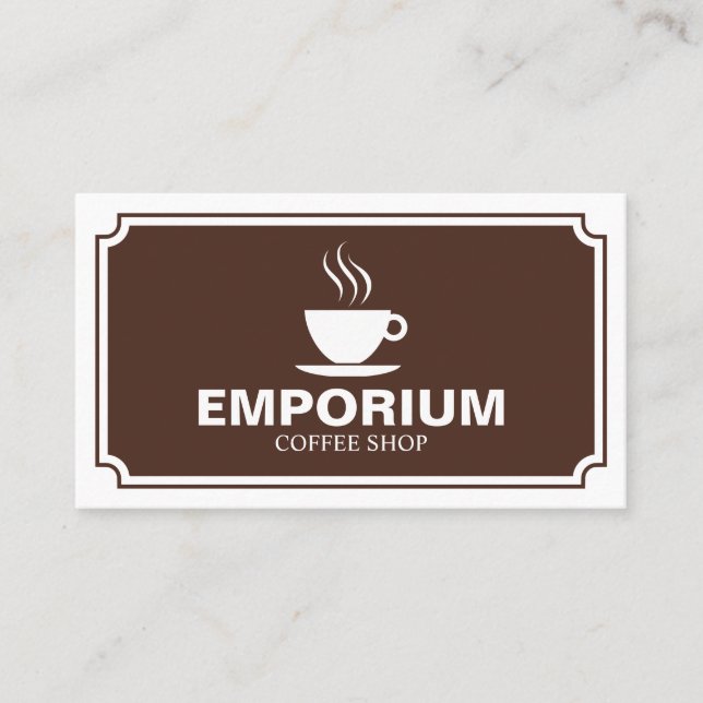 Snyggt - Kaffe 4C2A1E (äggskal) Visitkort (Framsida)