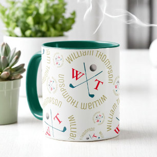 Snyggt Kaffe Mugg för en Golfer (logotyp mönster)