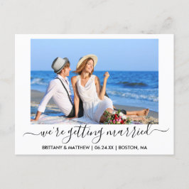 Snyggt Kalligrafi Gifta sig Spara datum Vykort