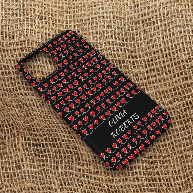 Snyggt Kärlek Red Hearts Mönster Personlig (Skapare uppladdad)