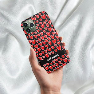 Snyggt Kärlek Red Hearts Mönster Personlig