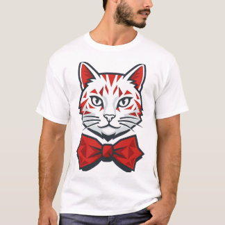 Snyggt Klädd Katt T Shirt
