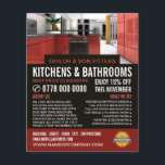 Snyggt Köksdesign, köks- och badrumsbrickor Flygblad<br><div class="desc">Snyggt Kitchen Design,  Kitchen & Bathroom Fitter Company Reklam Flyer från Affärskortet Store.</div>