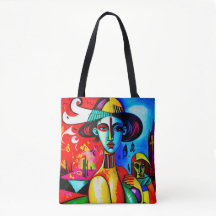 Snyggt kubism Dam Tote Bag