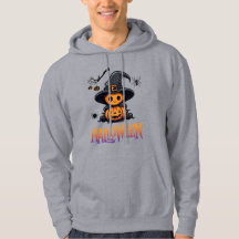 Snyggt Kusligt Halloween Spöke Hoodie Mysig Behand