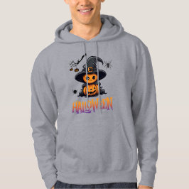 Snyggt Kusligt Halloween Spöke Hoodie Mysig Behand