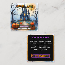 Snyggt Kusligt Trendig Halloween Kollektion Fyrkantigt Visitkort