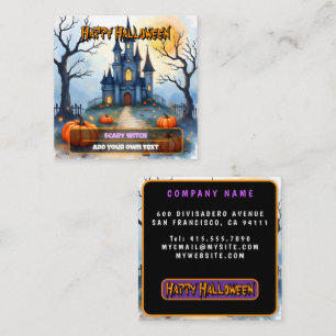 Snyggt Kusligt Trendig Halloween Kollektion Fyrkantigt Visitkort