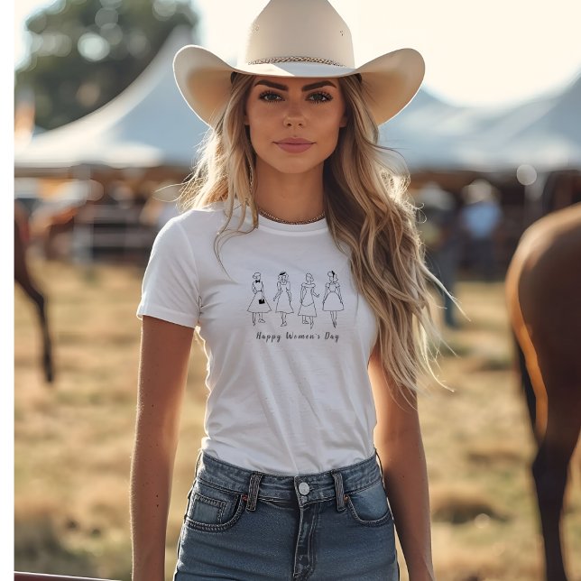 Snyggt Kvinnor i Lycklig dag T-Shirt (Skapare uppladdad)