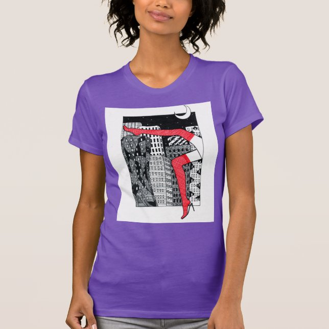 Snyggt kvinnors T-shirt med bild (Framsida)