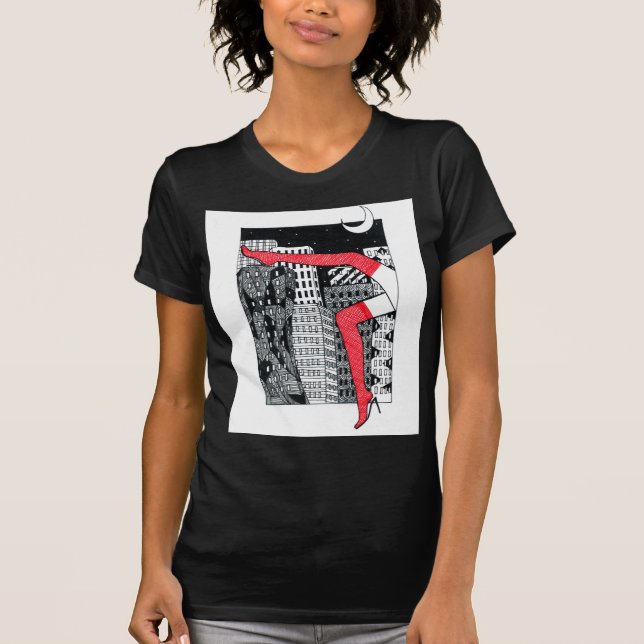Snyggt kvinnors T-shirt med bild (Framsida)