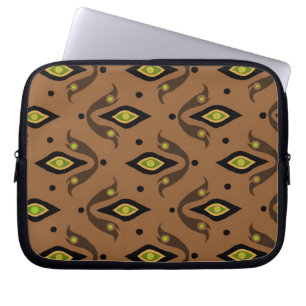 Snyggt Laptop sleeve, Brun, Svart, Grönt Sleeve