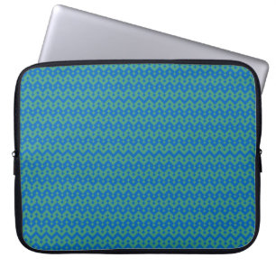 Snyggt Laptop sleeve, Emerald och Blue Geometric Fodral