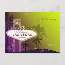 Snyggt Las Vegas Nevada Bröllop OSA Inbjudan Vykort