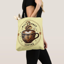 Snyggt Latte Art Tote Bag för kaffe Älskare