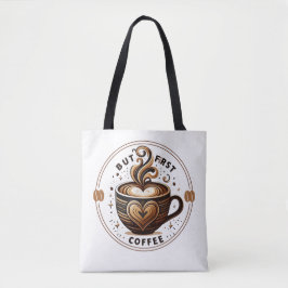 Snyggt Latte Art Tote Bag för kaffe Älskare Tygkasse
