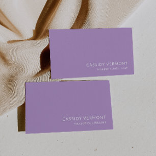 Snyggt Lavender Beauty Makeup Consultant Visitkort