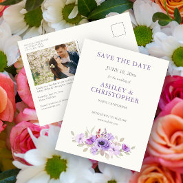 Snyggt Lavender Blommigt Bouquet bröllopsinbjudan Vykort