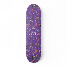 Snyggt Lavender Blommigt Watercolor MONOGRAM