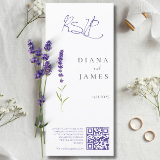 Snyggt Lavender Bröllop OSA QR-kod