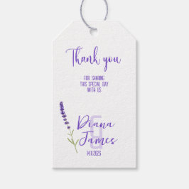 snyggt lavender bröllop presentetikett