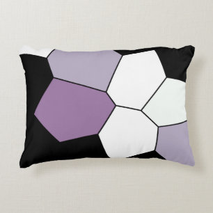 Snyggt Lavender Lila Black White Mönster Prydnadskudde