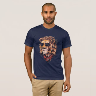 Snyggt Lejon med glas T Shirt