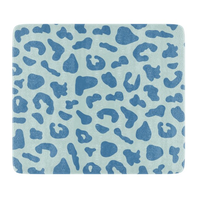 Snyggt Leopard Print Animal Mönster in Blue (Framsidan)