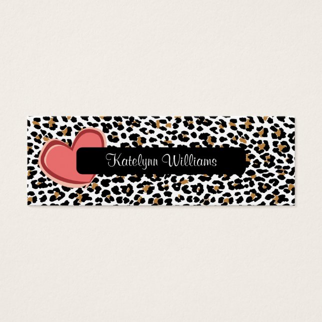 Snyggt Leopard Skriv ut hec-avtalat kort (Framsidan)