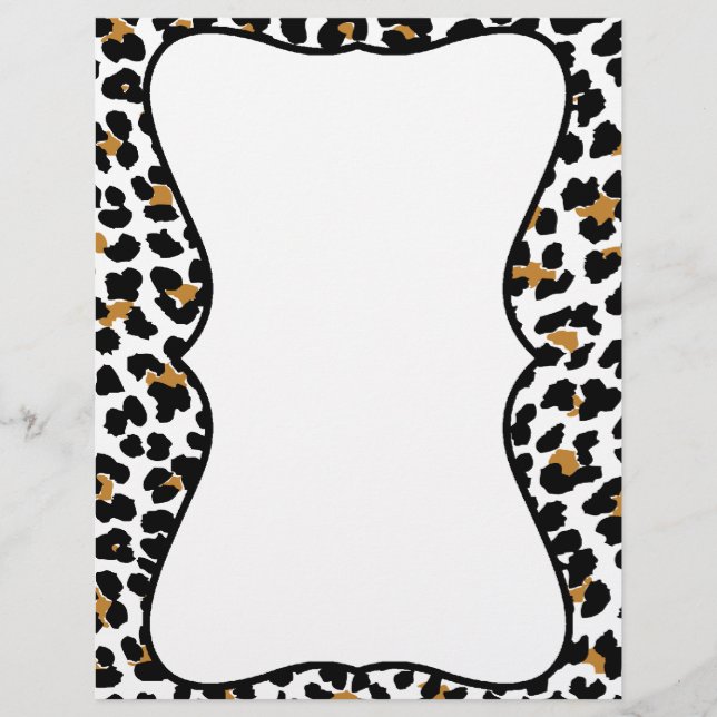 Snyggt Leopard Skriv ut Letterhead (Framsida)