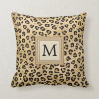 Snyggt Leopard Vild Safari Animal Monogram
