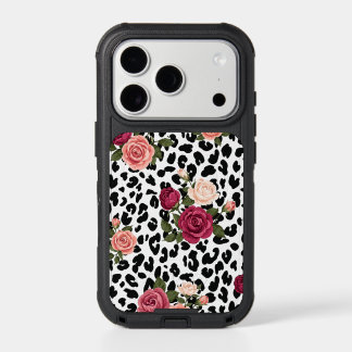 Snyggt Leopardsminkat Blommigt Telefonfodral med R