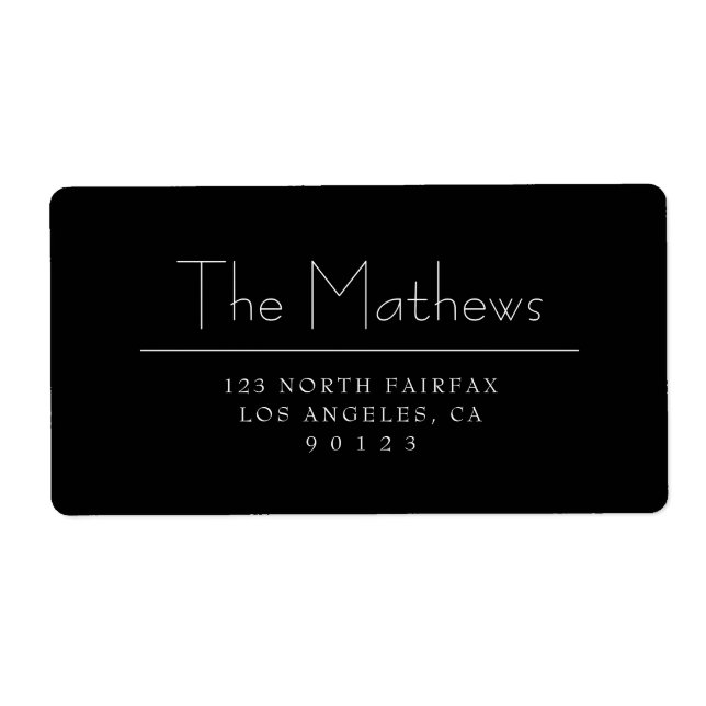 Snyggt Lettering | Svartvit Returadress Fraktsedel (Framsidan)