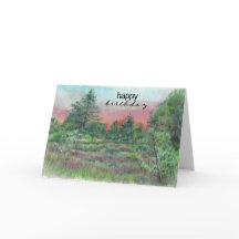 Snyggt liggande Art Träd Grattis på födelsedagen-k